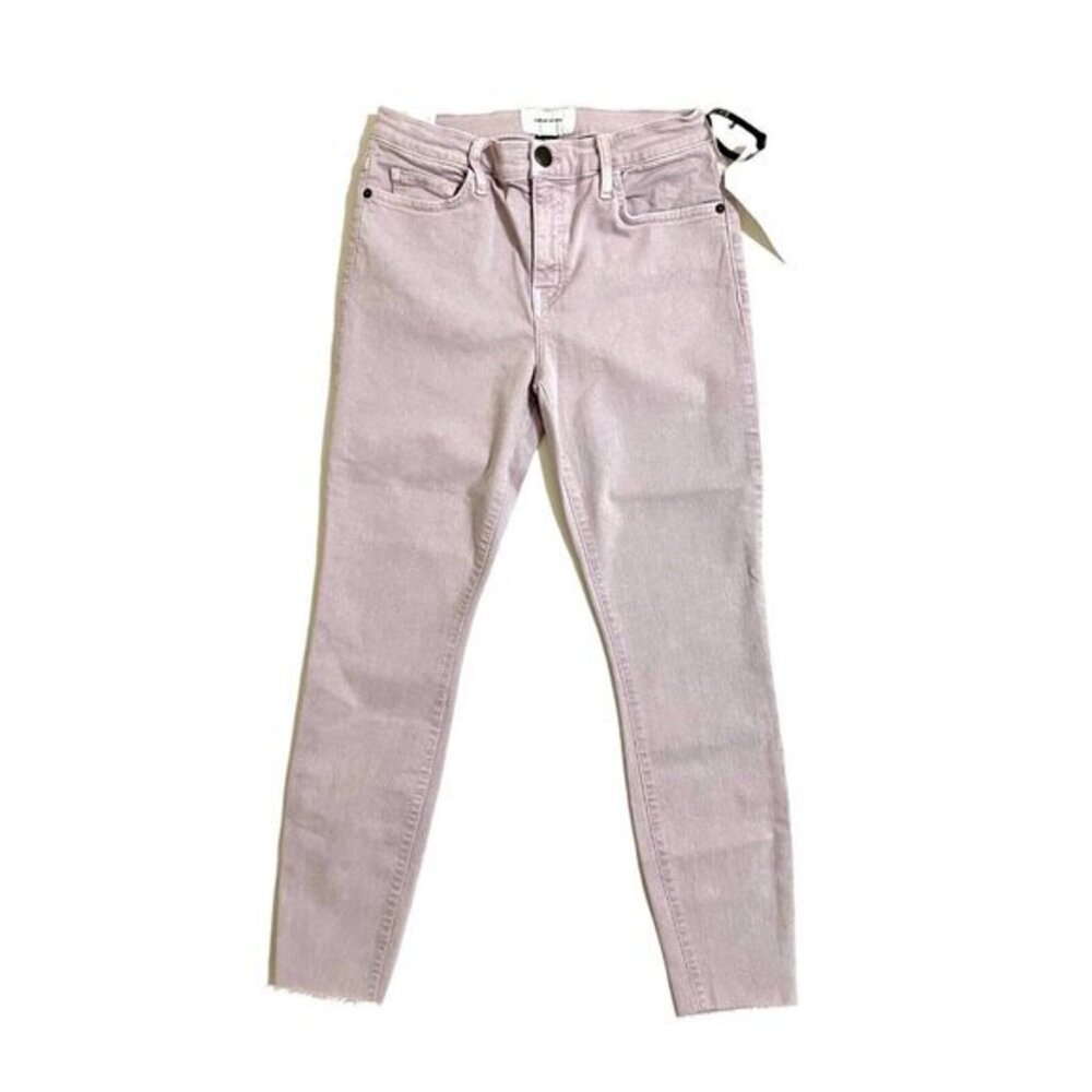 Current Elliott Jeans The Stiletto Skinny Lilac Stretch Raw Hem SZ 30 NWT